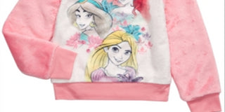 Moletom Princesas Disney Little Girls Rosa Tamanho 5