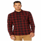Camisa xadrez masculina Quiksilver de manga comprida com botões, vermelha, tamanho grande