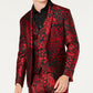 Blazer masculino slim fit com estampa animal da INC International Concepts, vermelho, tamanho extrapequeno