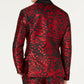 Blazer masculino slim fit com estampa animal da INC International Concepts, vermelho, tamanho extrapequeno