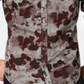 Camisa masculina INC com botões, camuflagem aquarela, manga comprida, cinza, tamanho pequeno