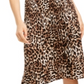 Saia de leopardo estampada feminina INC International Concepts - marrom tamanho grande