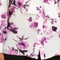 Blusa Calvin Klein Feminina Floral Manga Longa Amarrada no Pescoço para Usar no Trabalho com Botões Roxa Tamanho 3X