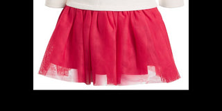Vestido tutu infantil First Impressions com laço e tule, tamanho vermelho, 18 meses