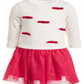 Vestido tutu infantil First Impressions com laço e tule, tamanho vermelho, 18 meses