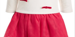 Vestido tutu infantil First Impressions com laço e tule, tamanho vermelho, 18 meses