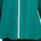 Blusa feminina com bainha em camadas e joias da coleção JM, verde, tamanho XS