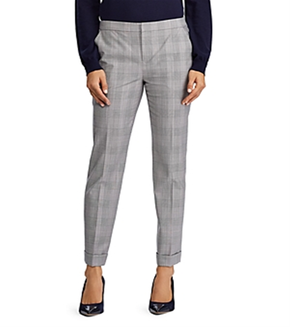 Calça Ralph Lauren Feminina de Algodão Misto Cinza Tamanho 8