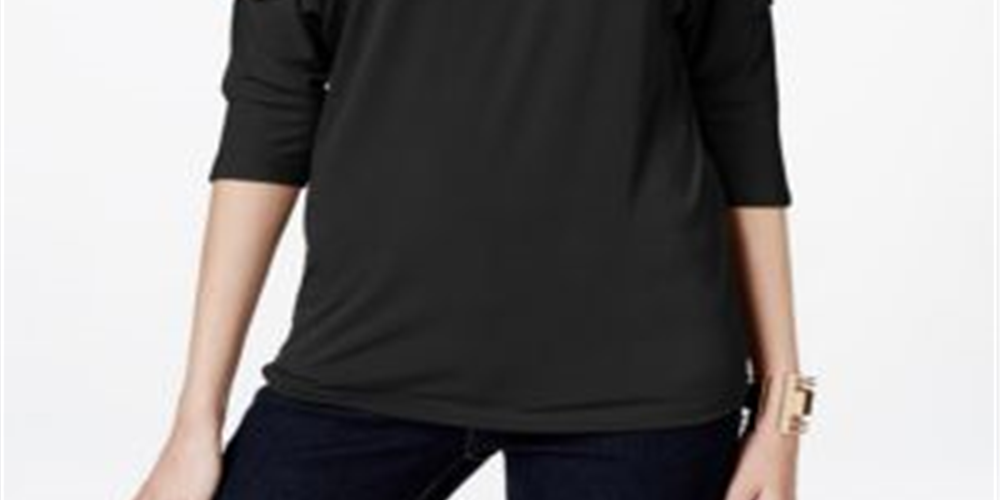 INC International Concepts Top feminino com alças finas e ferragens, preto, tamanho pequeno G