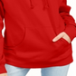 Moletom com capuz e bolso Rebellious One Junior's, vermelho, tamanho médio