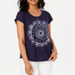 Camiseta feminina gráfica Style &amp; Co, azul, tamanho pequeno