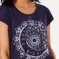 Camiseta feminina gráfica Style &amp; Co, azul, tamanho pequeno