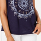 Camiseta feminina gráfica Style &amp; Co, azul, tamanho pequeno