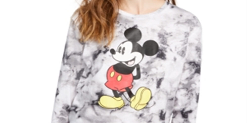 Blusa com estampa gráfica do Mickey Mouse Tie Dye da Disney Junior, vermelha, tamanho P