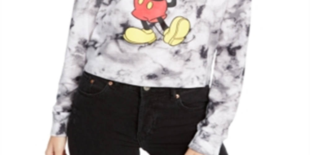 Blusa com estampa gráfica do Mickey Mouse Tie Dye da Disney Junior, vermelha, tamanho P