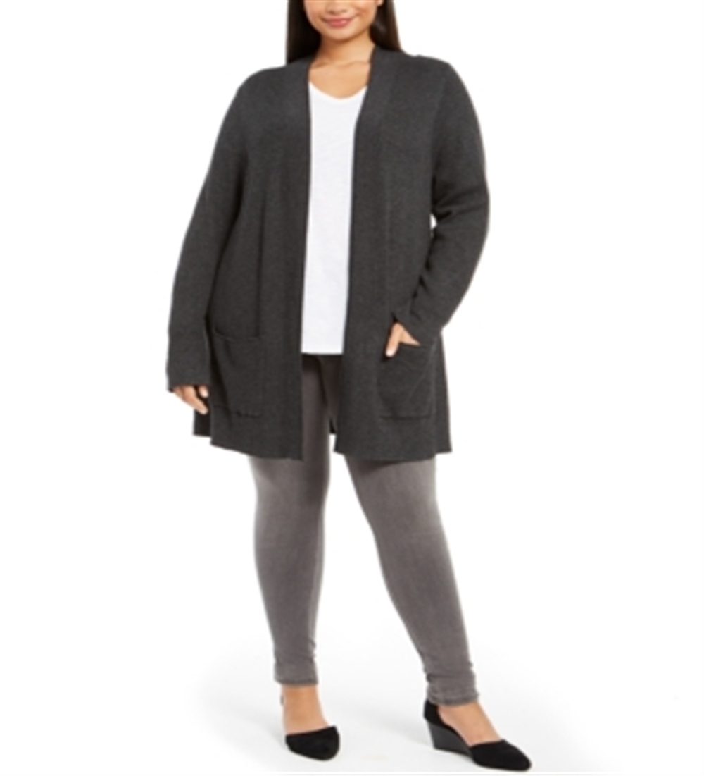 Cardigan térmico feminino Style &amp; Co, cinza, tamanho 2X