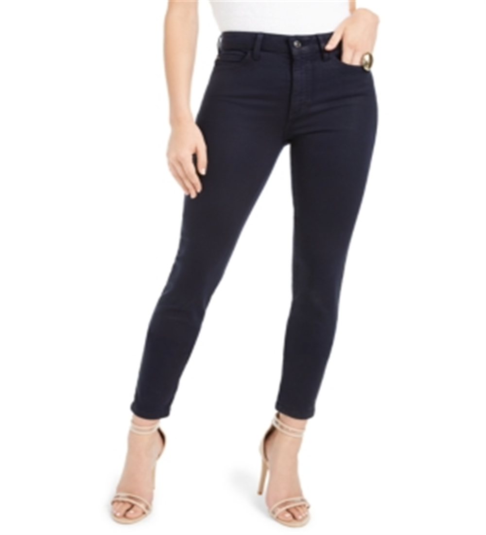 Calça jeans skinny com revestimento Guess feminina 1981, azul, tamanho 29