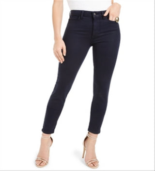 Calça jeans skinny com revestimento Guess feminina 1981, azul, tamanho 29