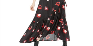 Vestido longo com estampa jacquard Bar III, preto, tamanho G