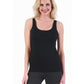 Regata feminina Instant Figure com decote redondo, preta, tamanho M