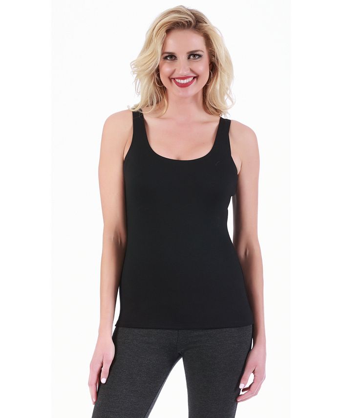 Regata feminina Instant Figure com decote redondo, preta, tamanho M