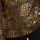 Suéter feminino com estampa de crocodilo INC International Concepts, dourado e preto, tamanho 0X