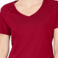 Karen Scott Blusa Feminina Gola V Ombro a Ombro Vermelho Tamanho P