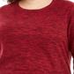 Karen Scott Plus Marled Microfleece Top Feminino Vermelho Tamanho 2X
