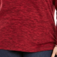 Karen Scott Plus Marled Microfleece Top Feminino Vermelho Tamanho 2X