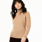 Suéter feminino de cashmere com gola alta, tamanho pequeno, marrom, Charter Club