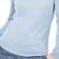 Suéter de cashmere feminino Charter Club com gola redonda, azul, tamanho pequeno G