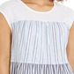 Top feminino de algodão em camadas Style &amp; Co, branco, tamanho pequeno