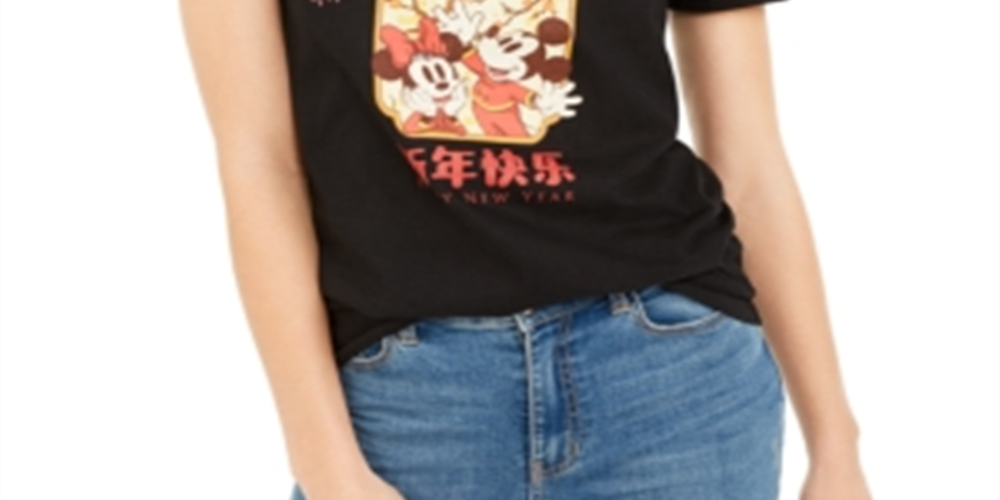 Camiseta Mickey Mouse da Disney Junior preta tamanho P