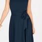 Vestido feminino com cinto MIDI Charter Club, tamanho PP, vinho