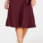 Vestido feminino com cinto MIDI Charter Club, tamanho PP, vinho
