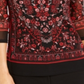 Charter Club Top de malha estampado feminino pequeno vermelho tamanho pequeno GG