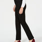 Calça feminina Charter Club Cambridge Windowpane Print Slim Leg Preta Tamanho 8