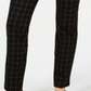 Calça feminina Charter Club Cambridge Windowpane Print Slim Leg Preta Tamanho 8