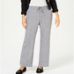 Calça reta feminina Charter Club Plus Linen cinza tamanho 2X