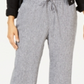 Calça reta feminina Charter Club Plus Linen cinza tamanho 2X