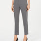 Calça feminina Calvin Klein com listras retas, cinza, tamanho 4