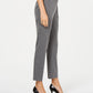 Calça feminina Calvin Klein com listras retas, cinza, tamanho 4