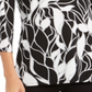 Túnica feminina com decote torcido JM Collection, preta, tamanho XS