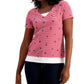 Camiseta feminina Karen Scott Sailor vermelha tamanho pequeno pequeno