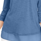 Top de chiffon feminino Style &amp; Co, azul, tamanho X-S