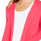 Charter Club Milano Cotton Suéter Feminino Frente Aberta Rosa Tamanho Médio