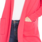 Charter Club Milano Cotton Suéter Feminino Frente Aberta Rosa Tamanho Médio