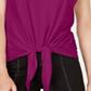 Blusa feminina plus size com amarração frontal e manga de renda, tamanho 4XL, da INC International Concepts