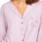 Blusa feminina com bolsos e ilhós e amarração frontal, estilo &amp; co, rosa, tamanho extrapequeno