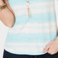 Camiseta estampada de algodão pequena Style &amp; Co, azul, tamanho PXL